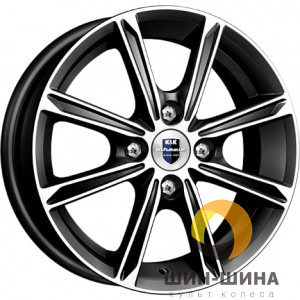 14" 4*100 5,0 Et45 D67,1 K&K Флэш КС968 алмаз черный (75294)