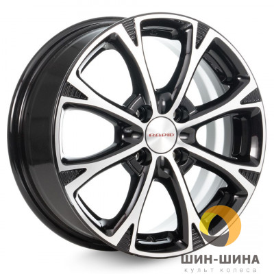 Диск K&K 15" 4*100 6,0 Et50 D60,1 Блюз КС606 алмаз черный (r.13654)