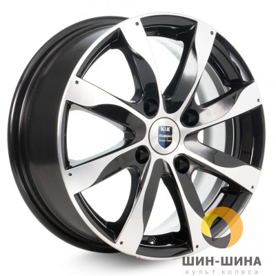 Диск K&K 15" 4*100 6,0 Et50 D60,1 Джемини КС617 алмаз черный (r.14254)